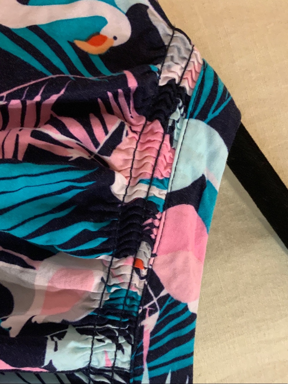 crown & ivy Navy Tropical Flamingo Print Blouse 🦩 - Picture 5 of 8